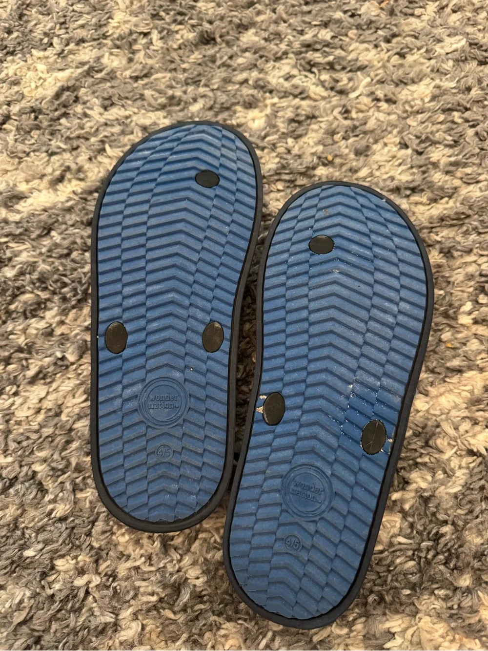wonder nation Blue and Black Kids Flip Flop Sandals